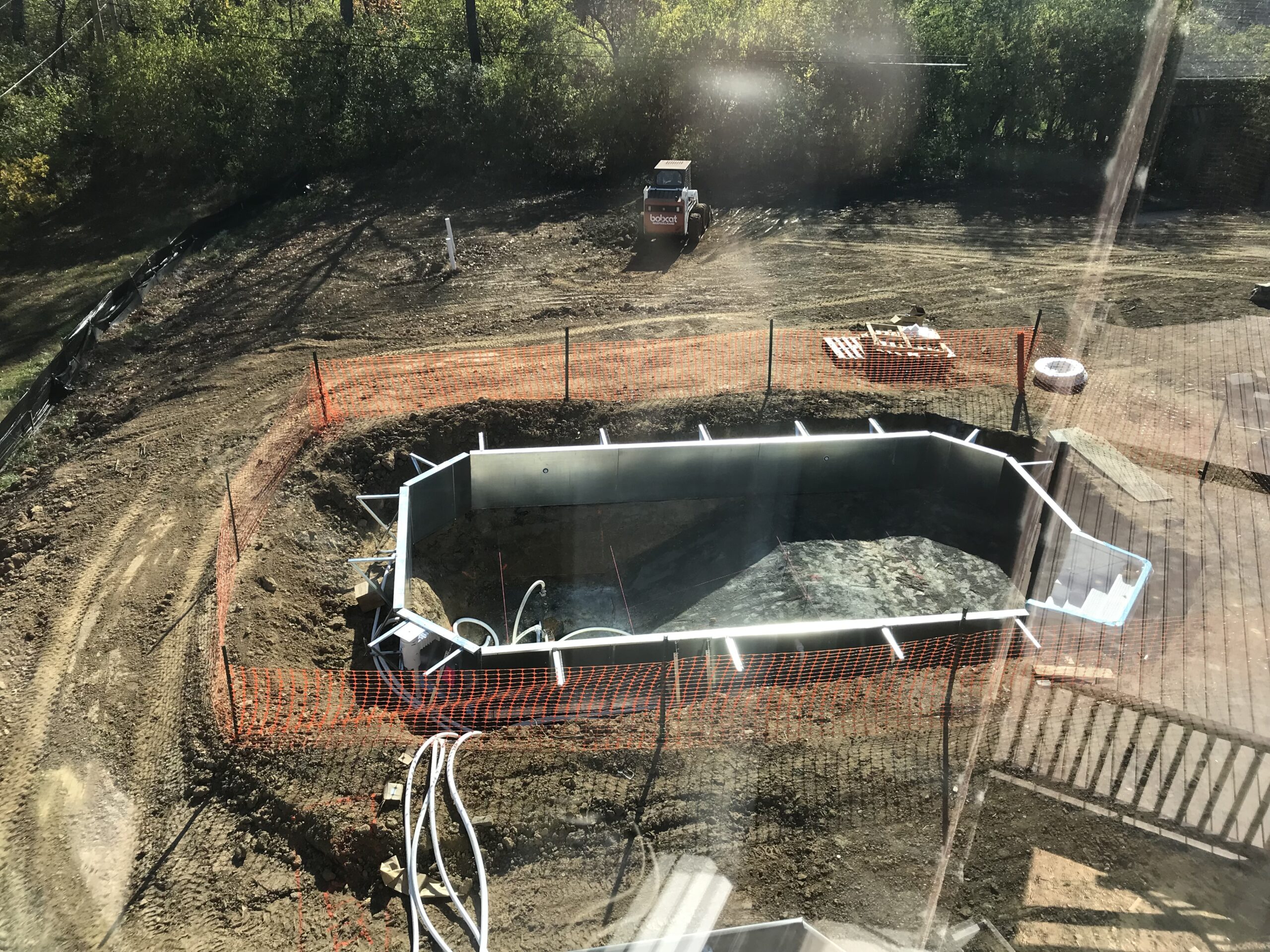 Pool under construction