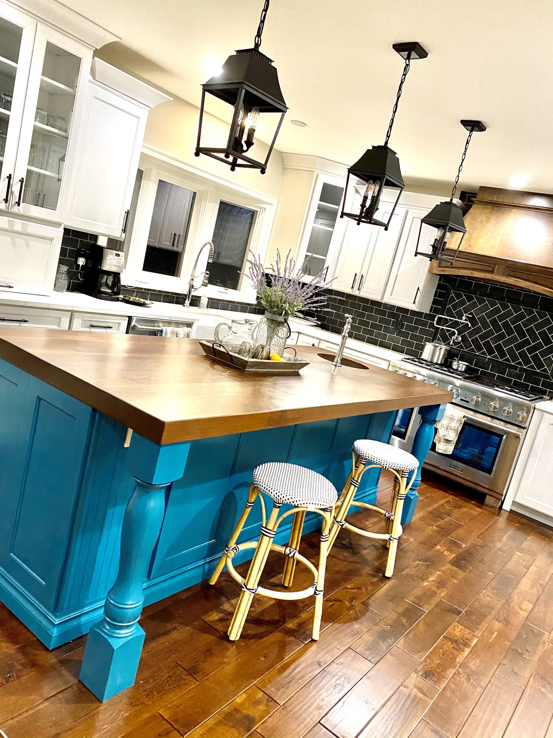 Kitchen island with bar